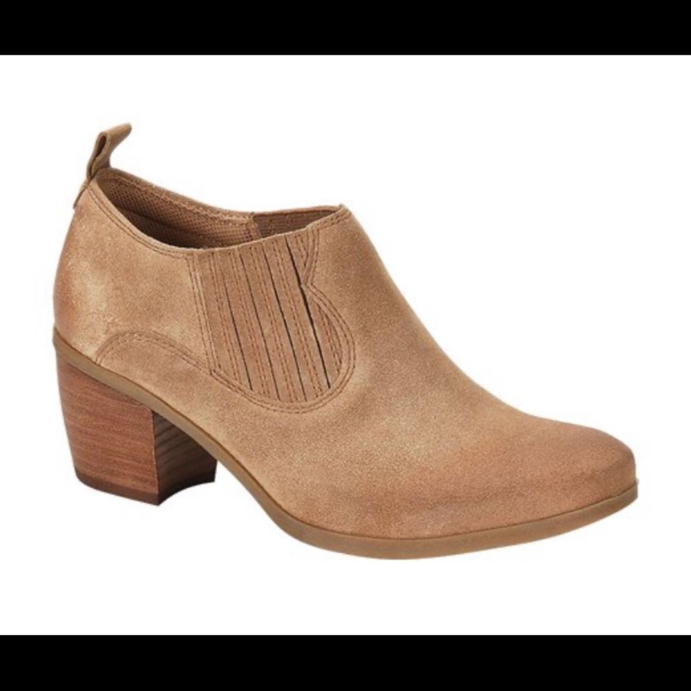 Comfortiva Nude Suede Bootie